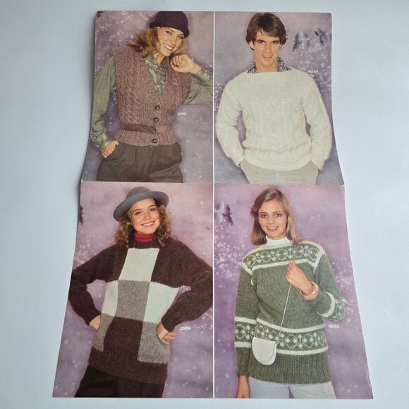 Vintage Unger Skol Yarn Knitting Pattern Book Vol 231 Sweaters & Accessories - Picture 16 of 16